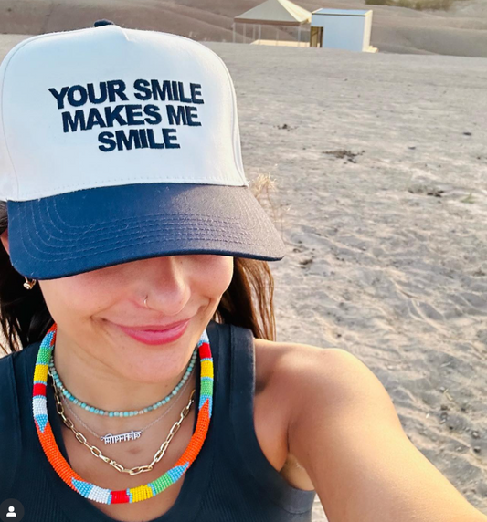 Your Smile Makes Me Smile Embroidered Trucker Hat